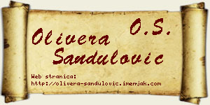 Olivera Sandulović vizit kartica